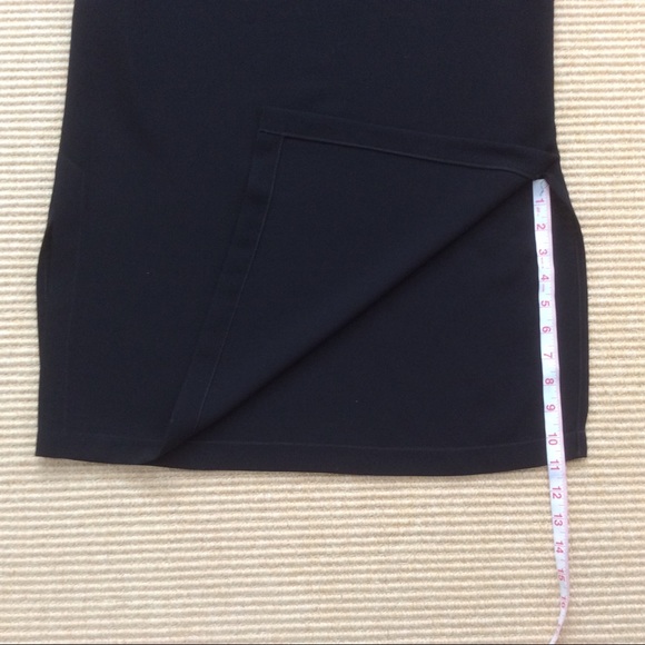 Nordstrom Black Full Length Skirt w/ Slits Size 6 - Picture 6 of 11